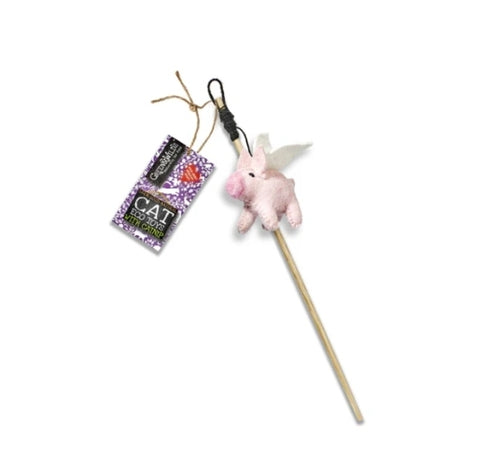 Piggie Sue Teaser Toy with Catnip