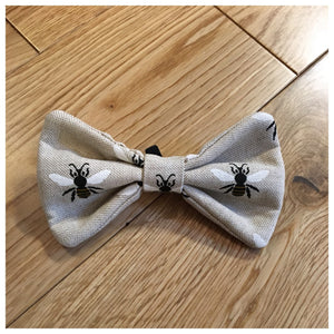 Manchester Bee Linen Bow Tie